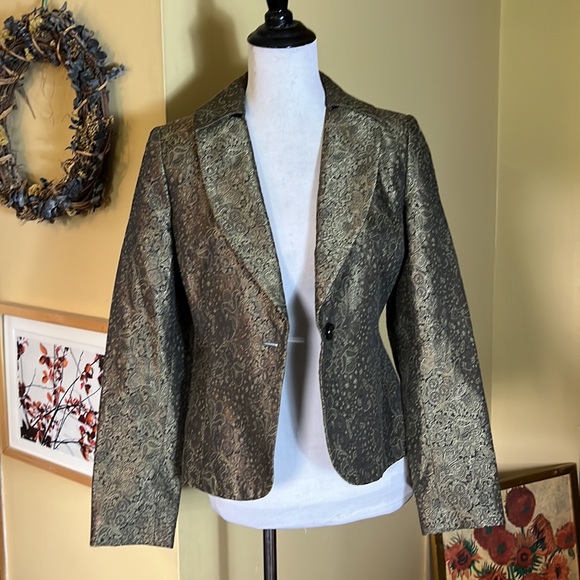 JAMES PERSE size 1 Small MOSS JACKET Jacquard Blazer Festive Holiday $225 NEW - Picture 4 of 16
